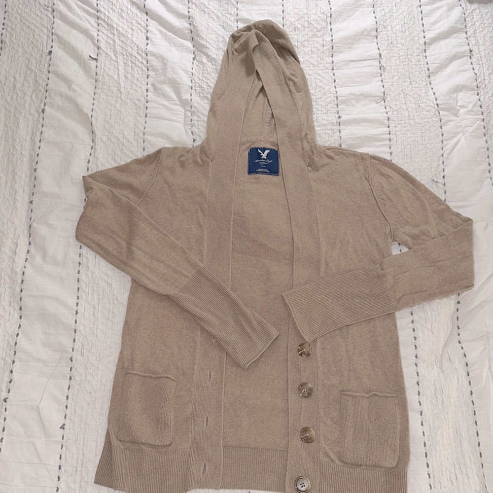 American Eagle hooded sweater / cardigan with pockets
